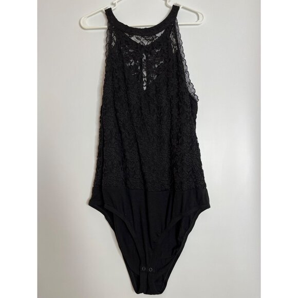 Torrid NWT Black Hi Neck Lace Bodysuit Size 3 /‎ 3X - Picture 7 of 13